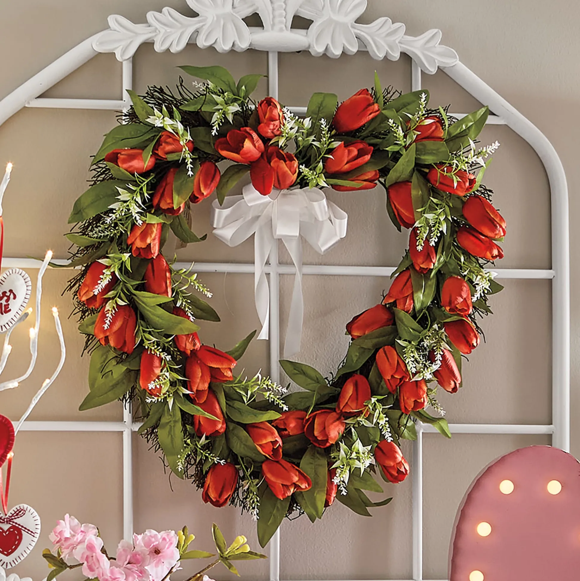 Tulip Heart Wreath