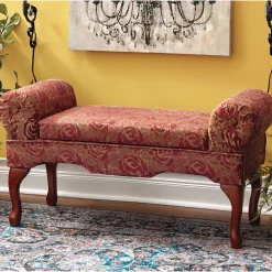 Upholstered Rose Storage Bench