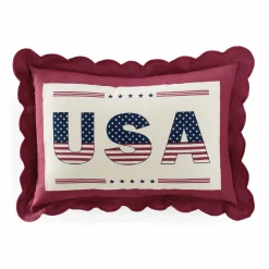 USA Scalloped-Edge Accent Pillow