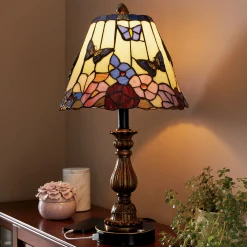 USB Stained Glass Butterfly Table Lamp