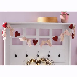Valentine Hearts and Bows Novelty Garland