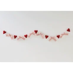 Valentine Hearts and Bows Novelty Garland