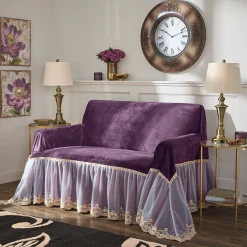 Velvet Throw Slipcover