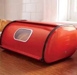 Ventilated Countertop Metal Breadbox with Window