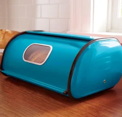 Ventilated Countertop Metal Breadbox with Window