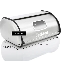 Ventilated Countertop Metal Breadbox with Window