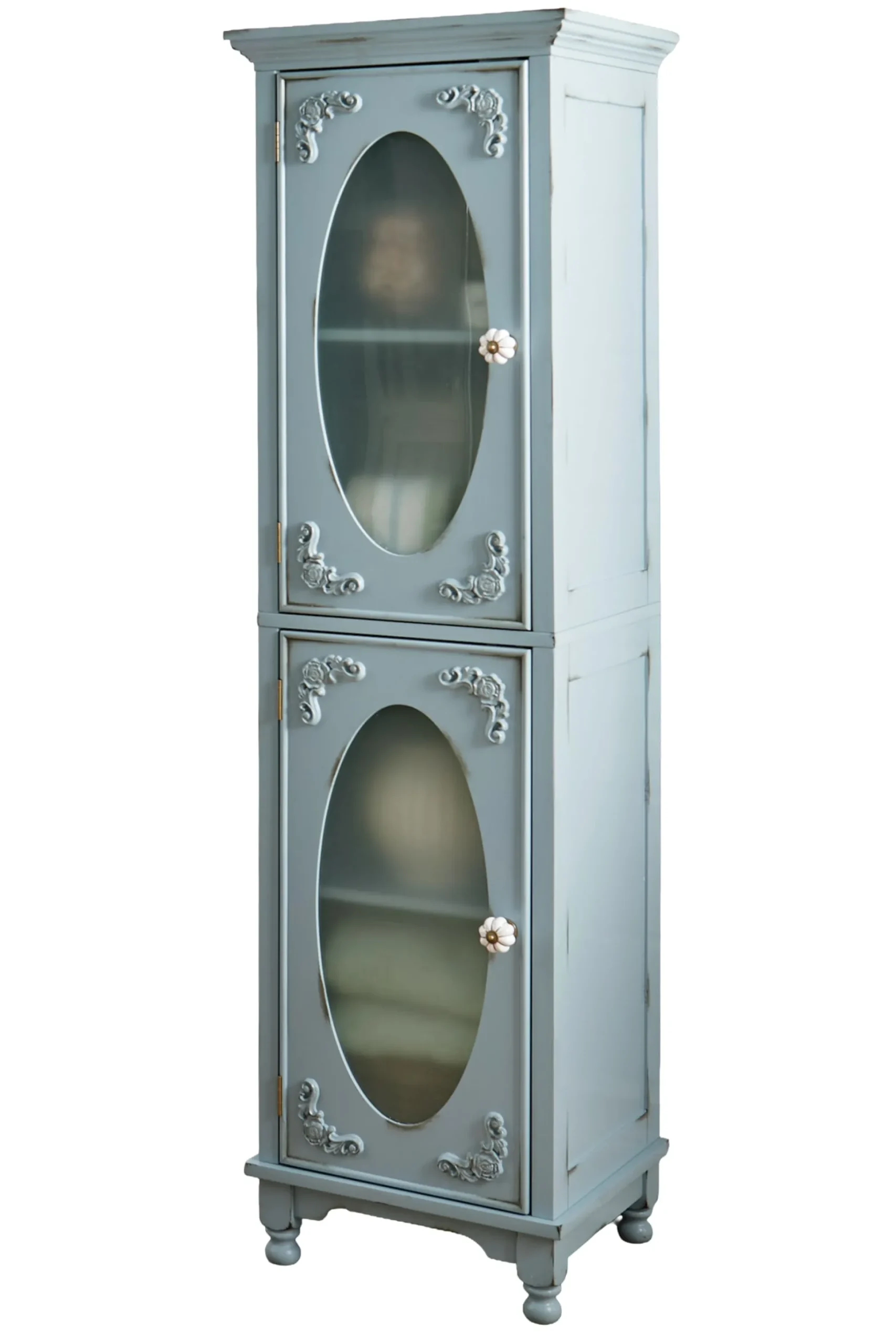 Vintage-Style Tesorino Tall Towel Cabinet