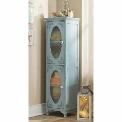Vintage-Style Tesorino Tall Towel Cabinet