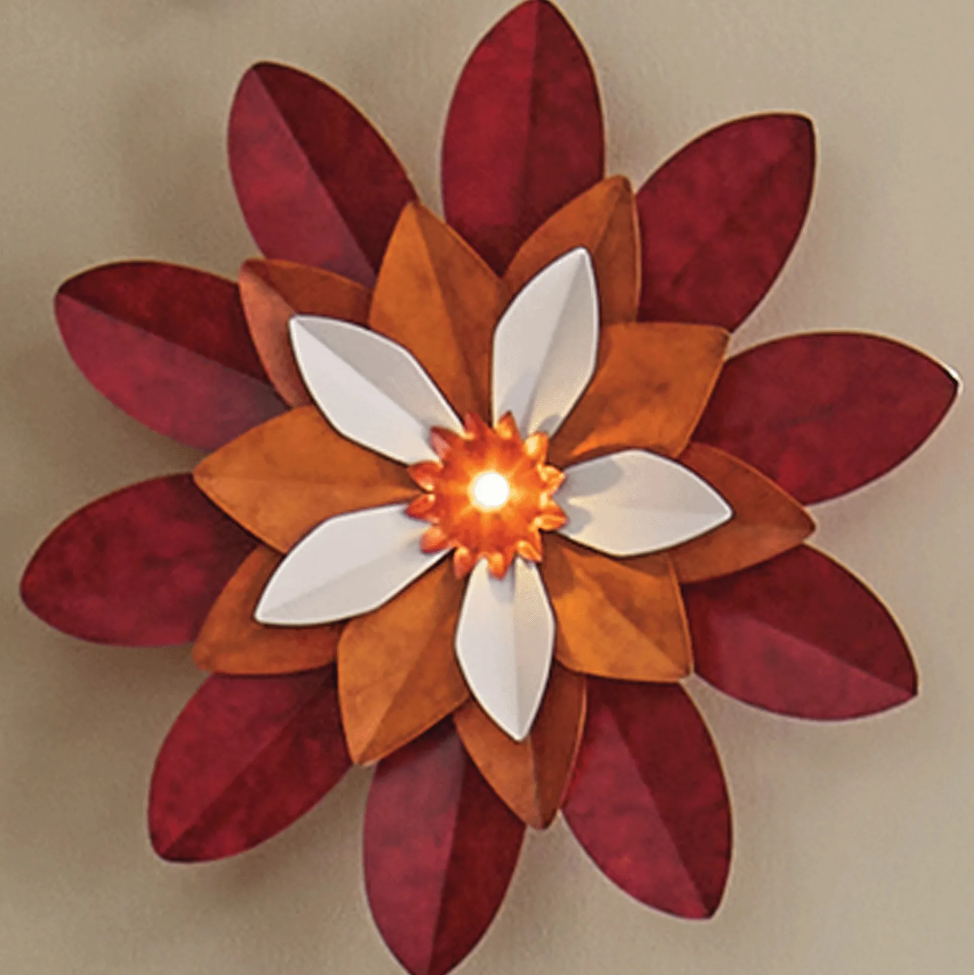 Vivian Metal LED Wall Flower
