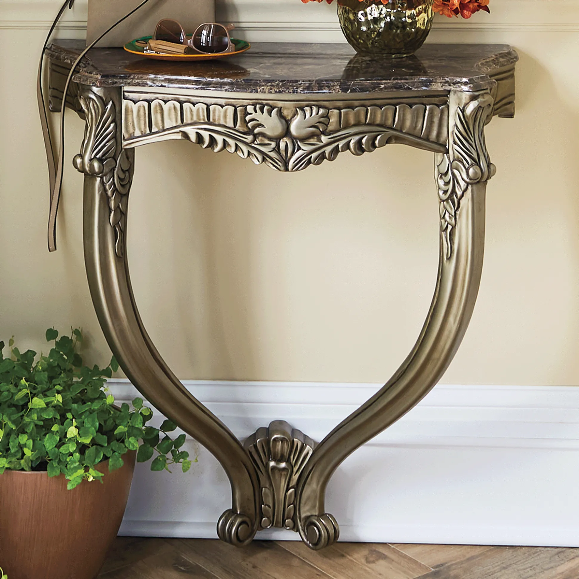 Wall-Leaning Console Table