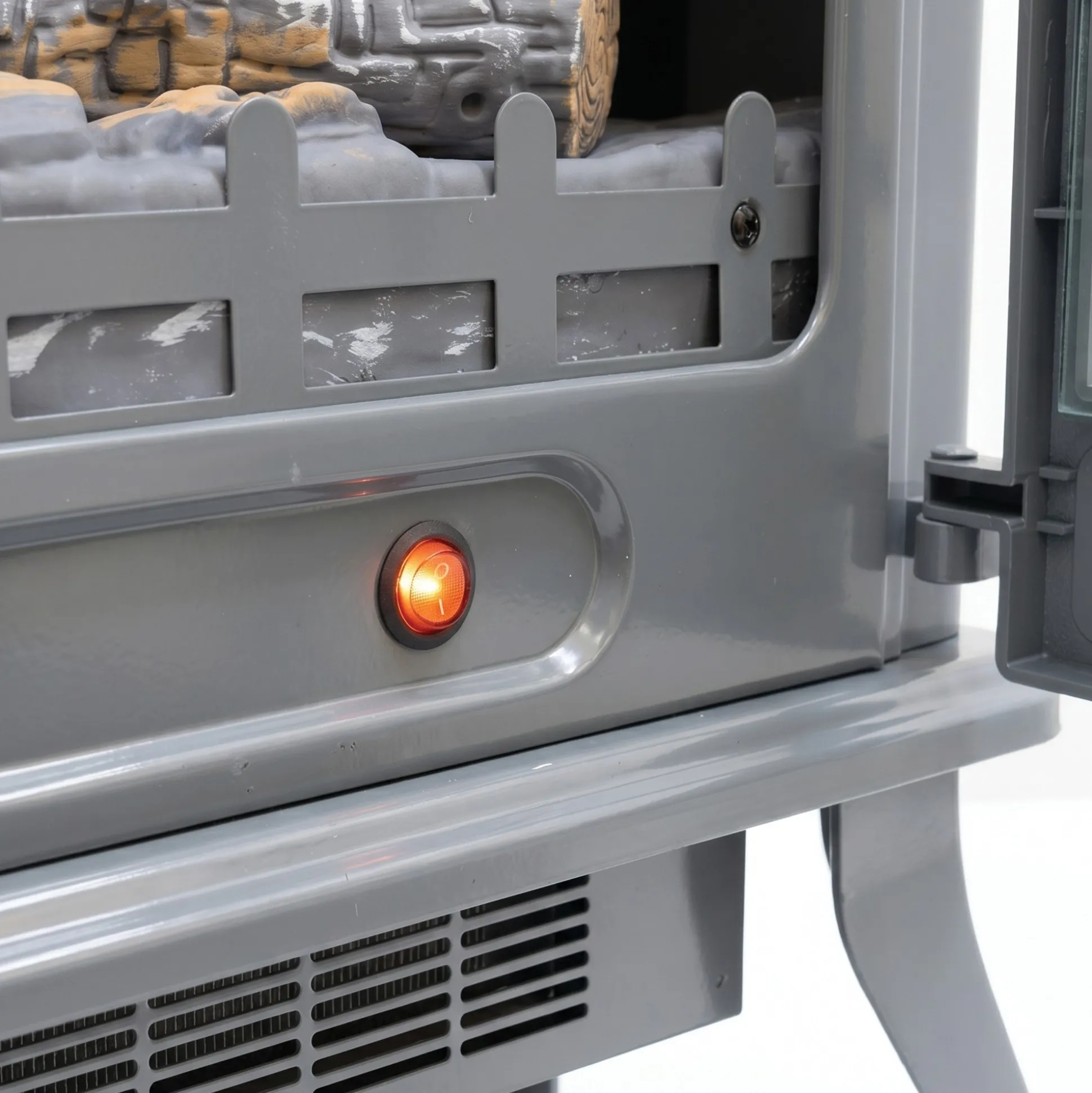 1500W Electric Fireplace Stove Heater with Remote & Realistic Flame Effect