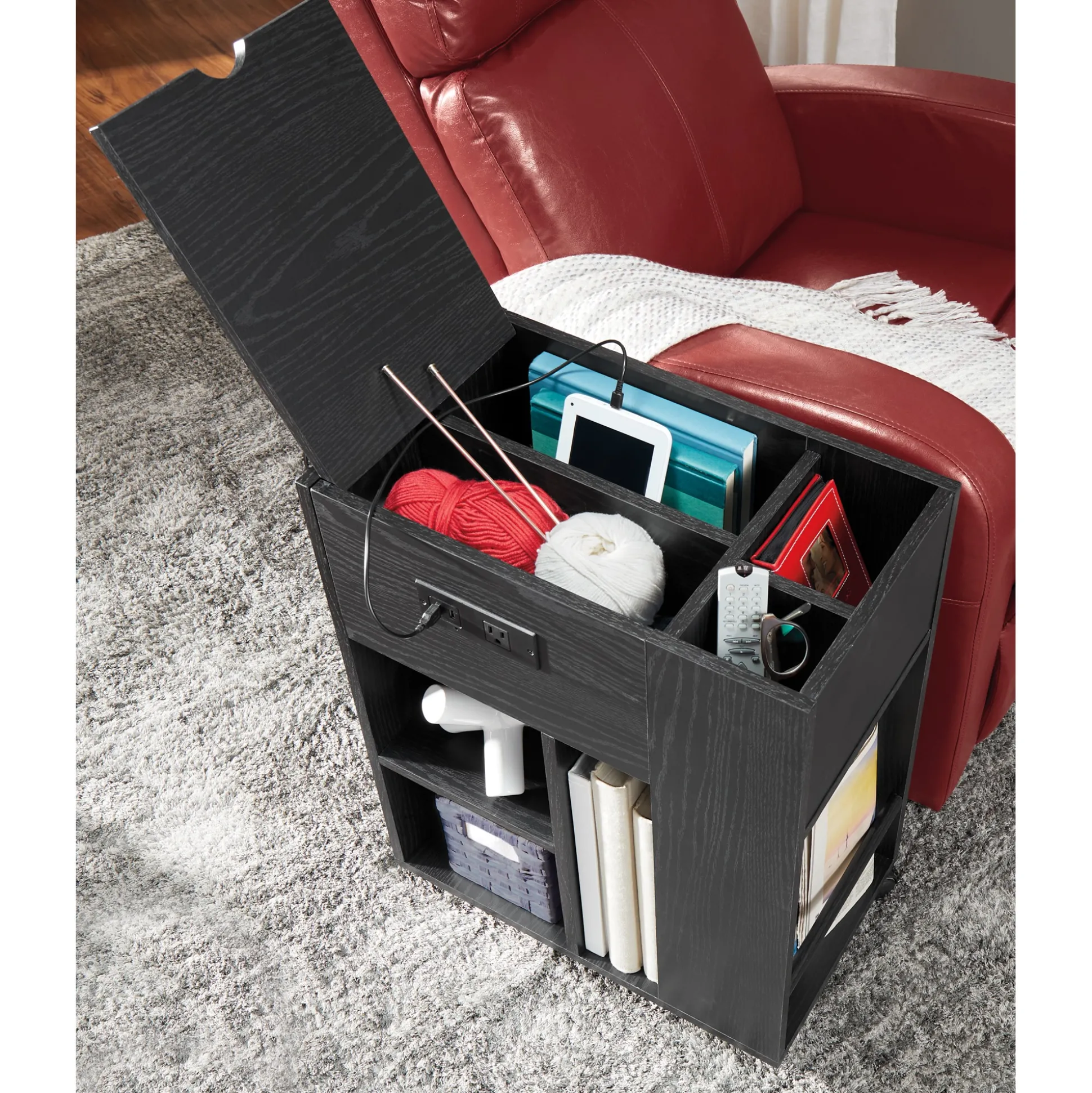 Wheeled End Table