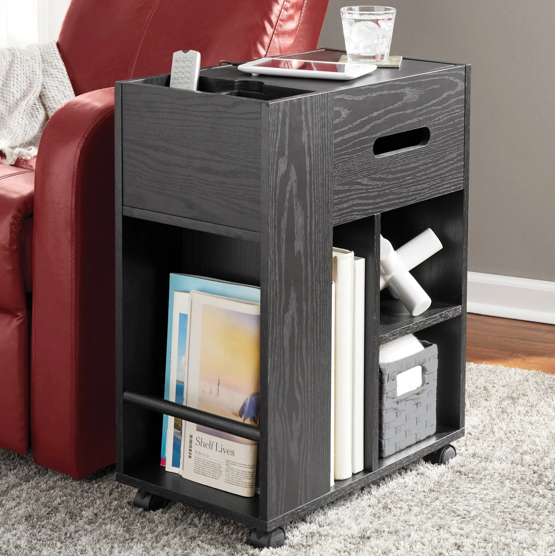 Wheeled End Table