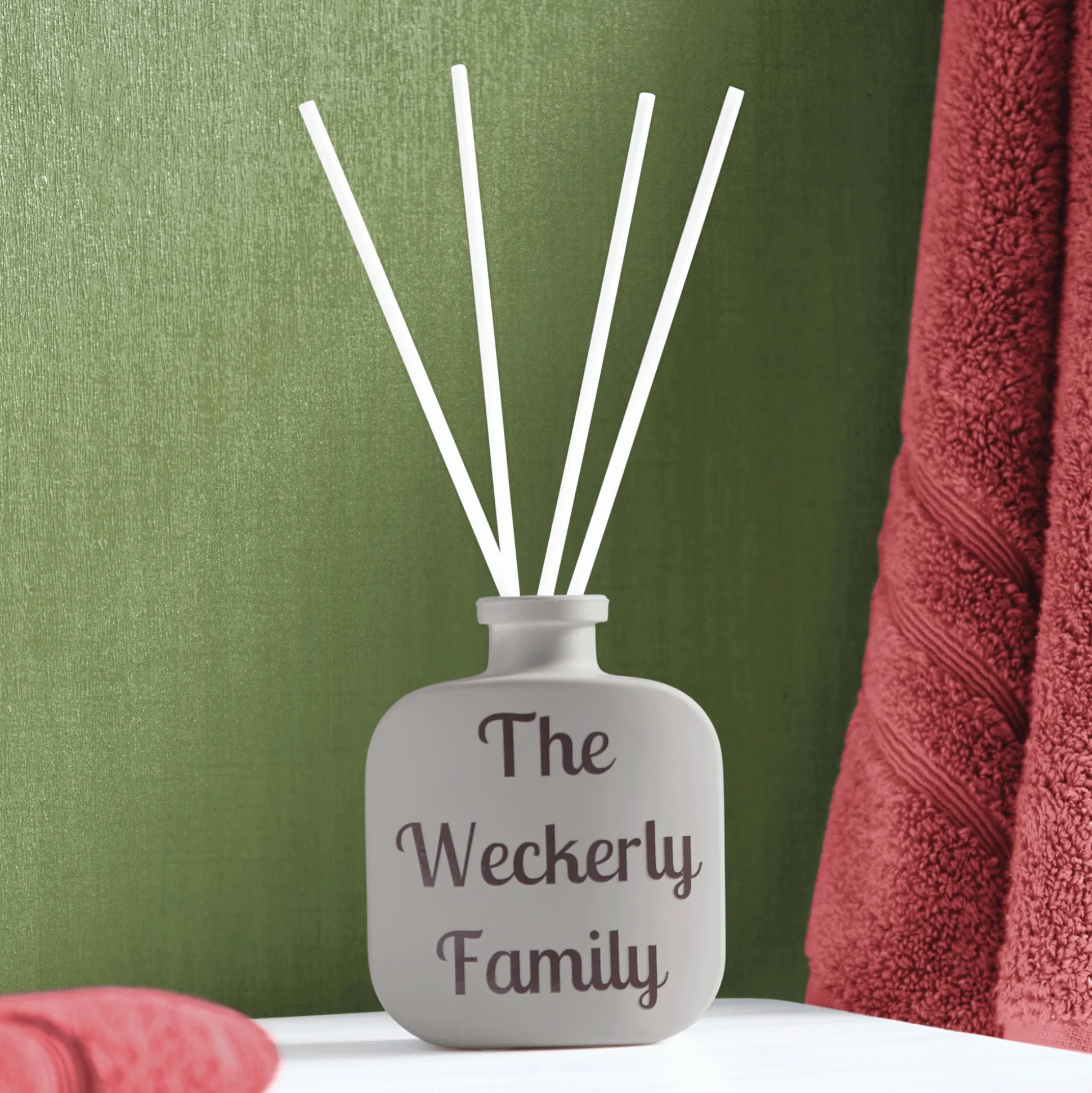 Wild Fern & Roses Frosted Glass Reed Diffuser