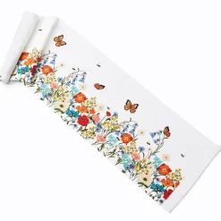 Wildflower-Embellished Table Runner