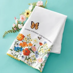Wildflower Embroidered Kitchen Towel