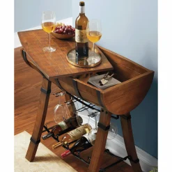 Wine Rack Barrel Table