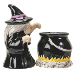 Witch and Cauldron Salt & Pepper Shakers