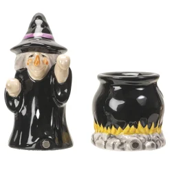 Witch and Cauldron Salt & Pepper Shakers