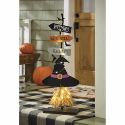 Witch’s Broom Halloween Sign