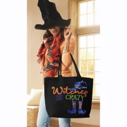 Witch Sequin Embroidered Tote