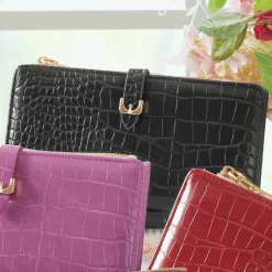 Women's Faux-Croco Wallet