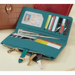 Women's Faux-Croco Wallet