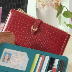 Women's Faux-Croco Wallet