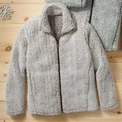 Women's Sherpa Fleece Zip-Up Sherpa Jacket