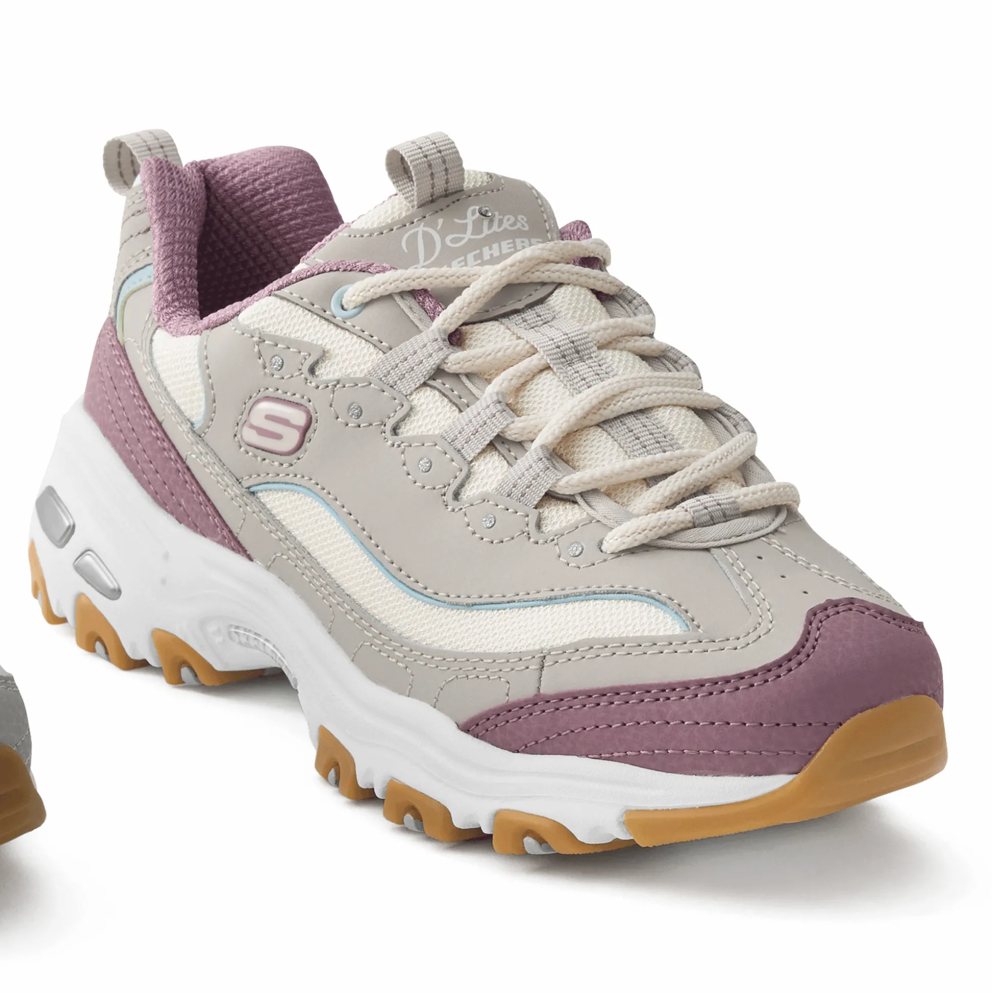 Women's Skechers D'Lites Popular Vote Shoe in Genuine Leather