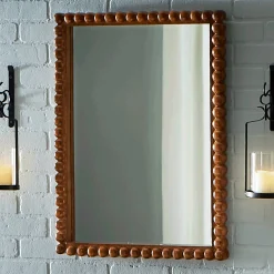 Wood Bead Wall Mirror