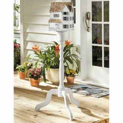 Wooden Pedestal Birdhouse