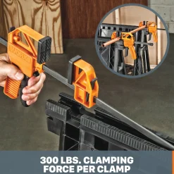 Worx Clamping Sawhorses (Set of 2) with Bar Clamps