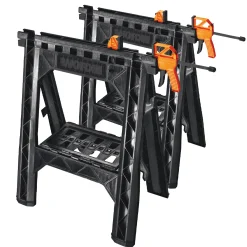 Worx Clamping Sawhorses (Set of 2) with Bar Clamps