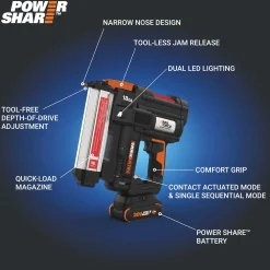 Worx 20V Nitro Brad Nail Gun (Tool Only)