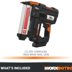Worx 20V Nitro Brad Nail Gun (Tool Only)