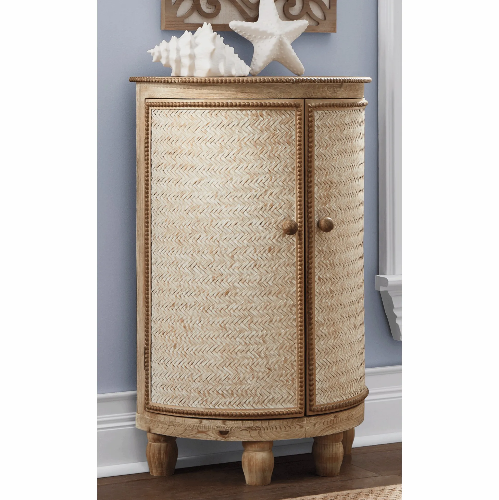 Woven Half-Moon Cabinet