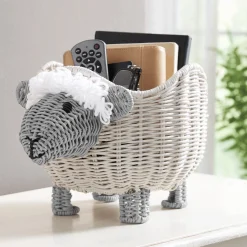 Woven Rattan Sheep Basket