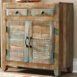 Wren Weathered Wood Storage Cabinet