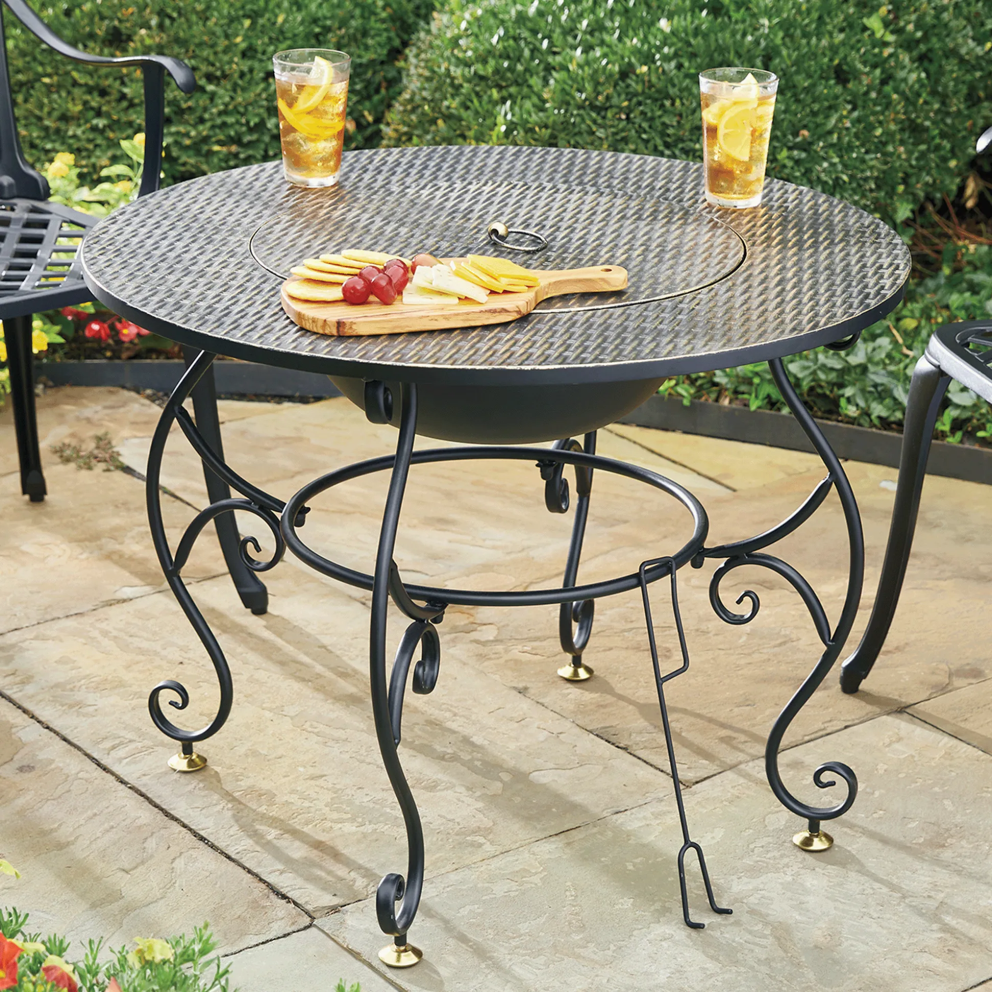 30" Wrought Iron Fire Pit Table